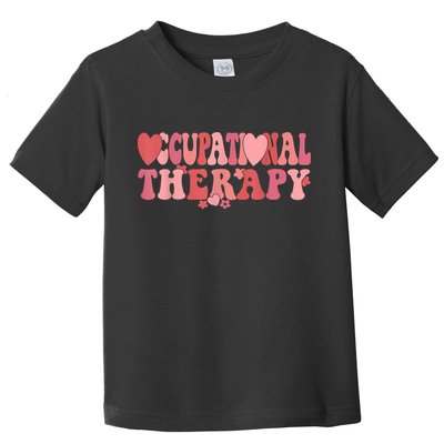 Retro Occupational Therapy Therapist Valentine's Day Therapist OT Toddler T-Shirt