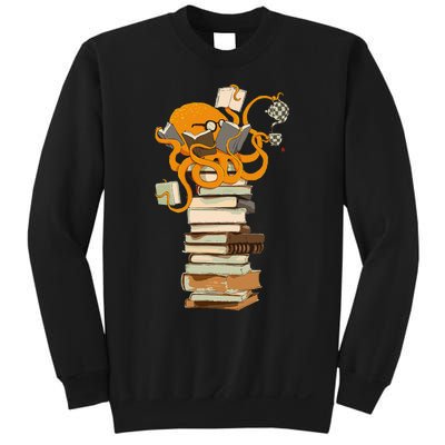 Reading Octopus Tea Coffee And Books Gift Sweatshirt