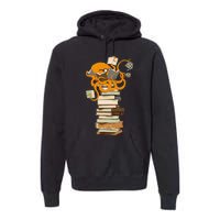 Reading Octopus Tea Coffee And Books Gift Premium Hoodie