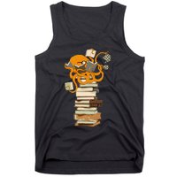 Reading Octopus Tea Coffee And Books Gift Tank Top