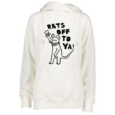 Rats Off To Ya! Womens Funnel Neck Pullover Hood