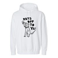 Rats Off To Ya! Garment-Dyed Fleece Hoodie