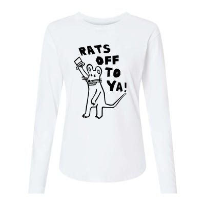 Rats Off To Ya! Womens Cotton Relaxed Long Sleeve T-Shirt