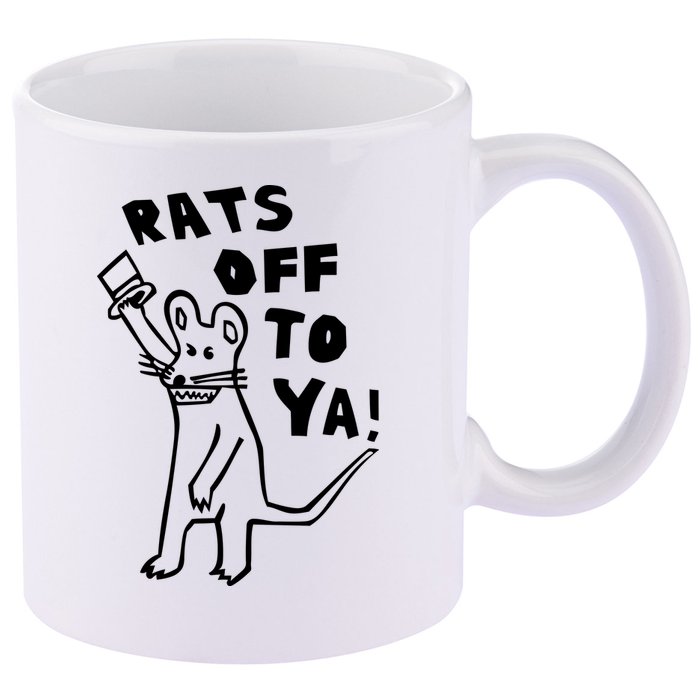 Rats Off To Ya! 11oz C Handle Ceramic Mug