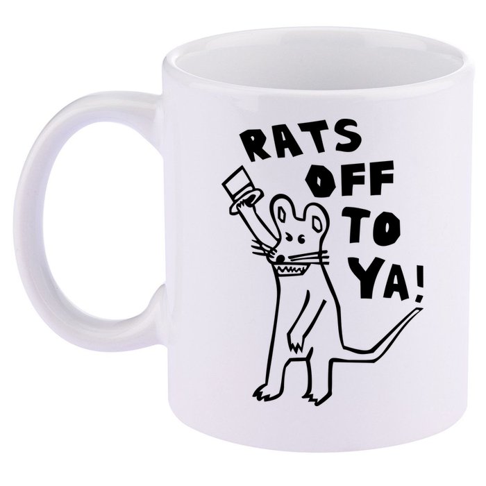 Rats Off To Ya! 11oz C Handle Ceramic Mug