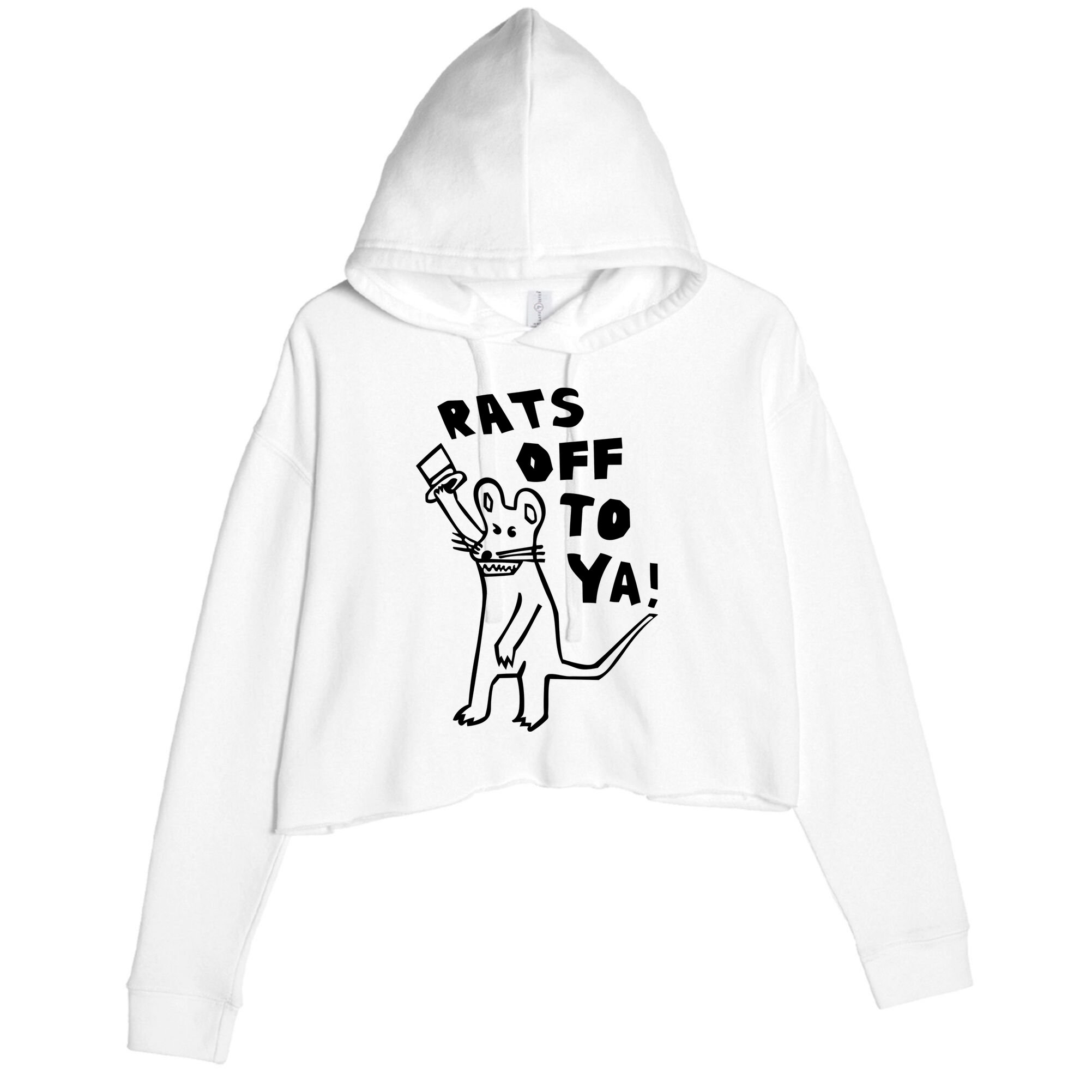 Rats Off To Ya! Crop Fleece Hoodie