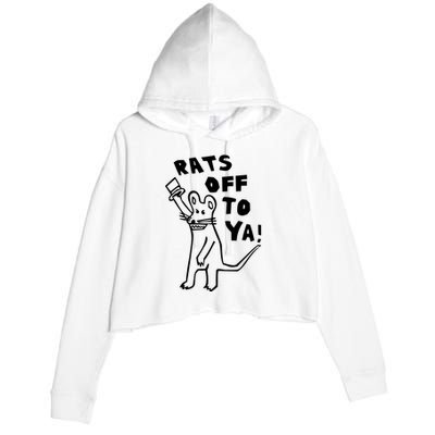 Rats Off To Ya! Crop Fleece Hoodie