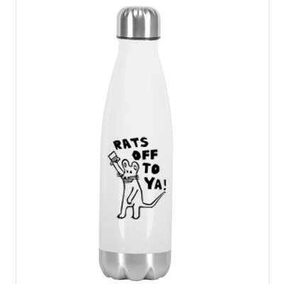 Rats Off To Ya! Stainless Steel Insulated Water Bottle