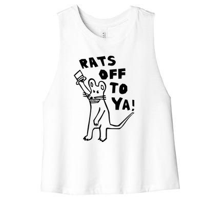 Rats Off To Ya! Women's Racerback Cropped Tank