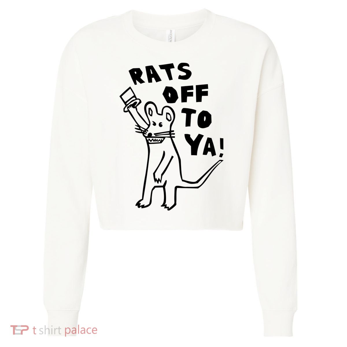 Rats Off To Ya! Cropped Pullover Crew