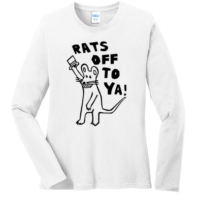 Rats Off To Ya! Ladies Long Sleeve Shirt