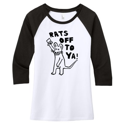 Rats Off To Ya! Women's Tri-Blend 3/4-Sleeve Raglan Shirt