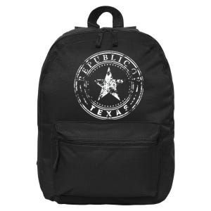 Republic Of Texas 16 in Basic Backpack