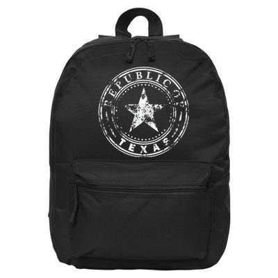 Republic Of Texas 16 in Basic Backpack