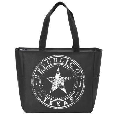 Republic Of Texas Zip Tote Bag