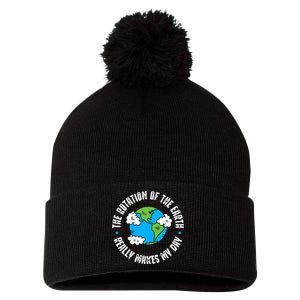 Rotation Of The Earth Makes My Day Science Pom Pom 12in Knit Beanie