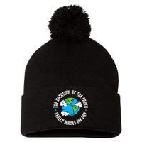 Rotation Of The Earth Makes My Day Science Pom Pom 12in Knit Beanie