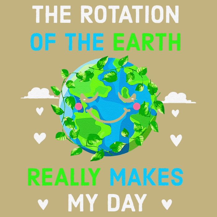Rotation Of The Earth Makes My Day Funny Science .Png Mousepad