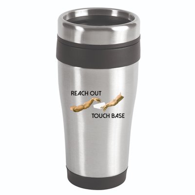 Reach Out Touch Base Tech Jargonslang 16oz Travel Tumbler