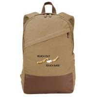 Reach Out Touch Base Tech Jargonslang Cotton Canvas Backpack