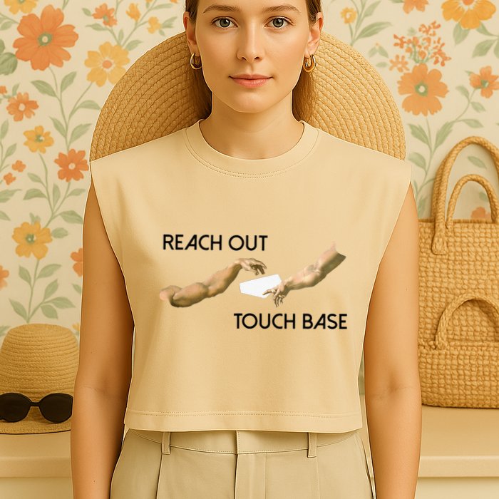 Reach Out Touch Base Tech Jargonslang Garment-Dyed Women's Muscle Tee