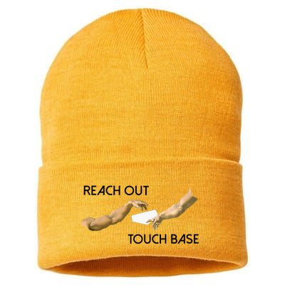 Reach Out Touch Base Tech Jargonslang Sustainable Knit Beanie