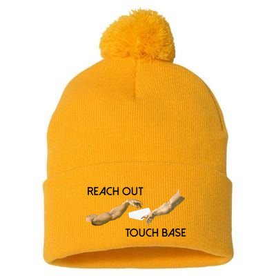Reach Out Touch Base Tech Jargonslang Pom Pom 12in Knit Beanie