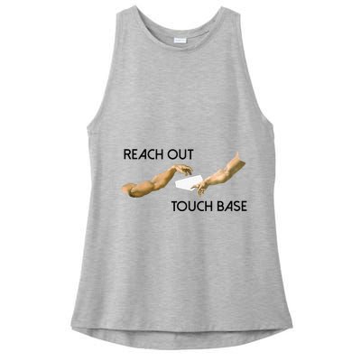 Reach Out Touch Base Tech Jargonslang Ladies PosiCharge Tri-Blend Wicking Tank