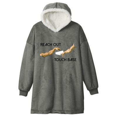 Reach Out Touch Base Tech Jargonslang Hooded Wearable Blanket