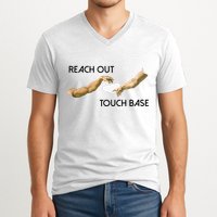Reach Out Touch Base Tech Jargonslang V-Neck T-Shirt