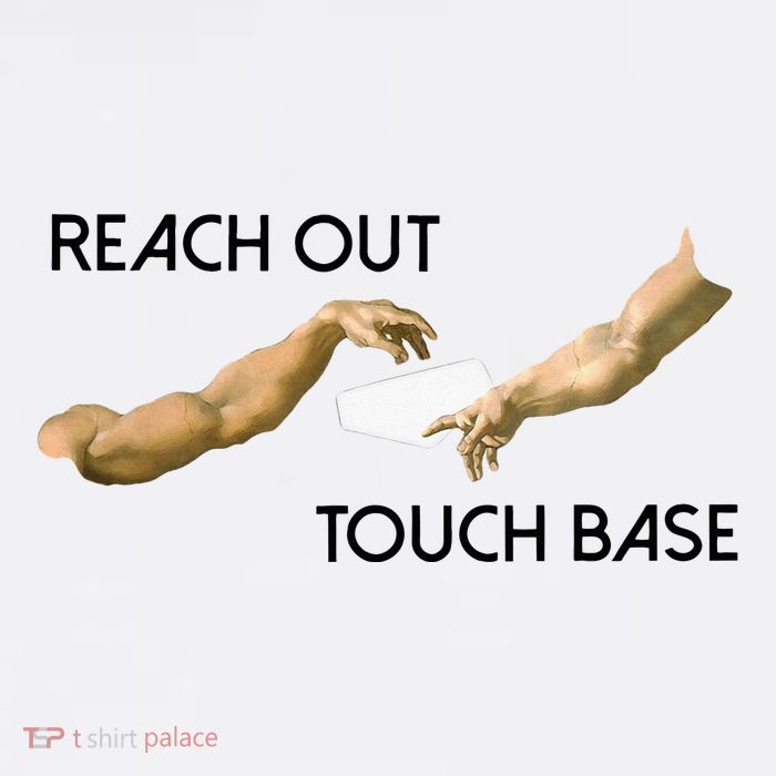 Reach Out Touch Base Tech Jargonslang V-Neck T-Shirt