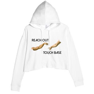 Reach Out Touch Base Tech Jargonslang Crop Fleece Hoodie