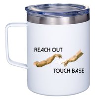Reach Out Touch Base Tech Jargonslang 12oz Stainless Steel Coffee Mug