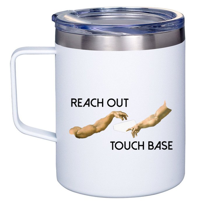 Reach Out Touch Base Tech Jargonslang 12oz Stainless Steel Coffee Mug
