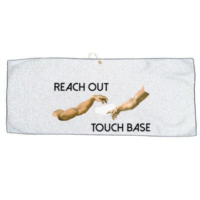 Reach Out Touch Base Tech Jargonslang Large Microfiber Waffle Golf Towel
