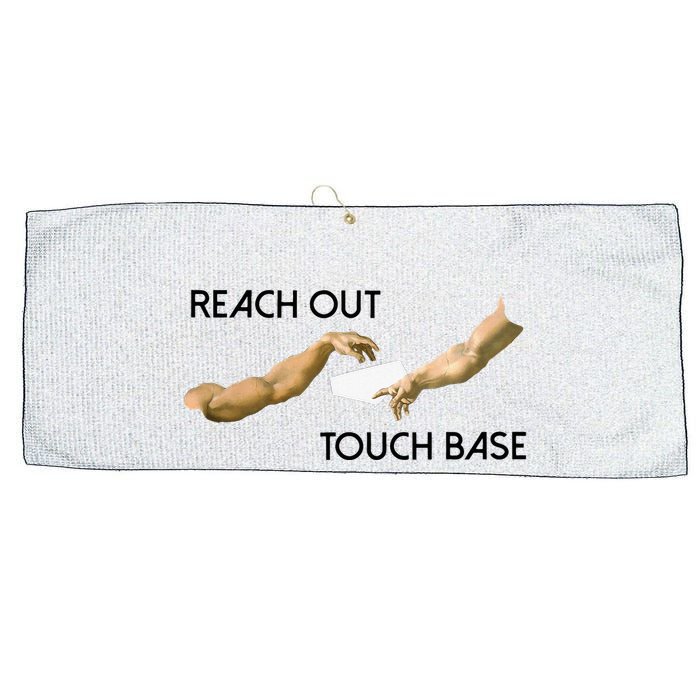 Reach Out Touch Base Tech Jargonslang Large Microfiber Waffle Golf Towel