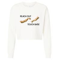 Reach Out Touch Base Tech Jargonslang Cropped Pullover Crew