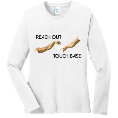 Reach Out Touch Base Tech Jargonslang Ladies Long Sleeve Shirt
