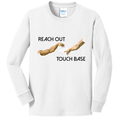 Reach Out Touch Base Tech Jargonslang Kids Long Sleeve Shirt