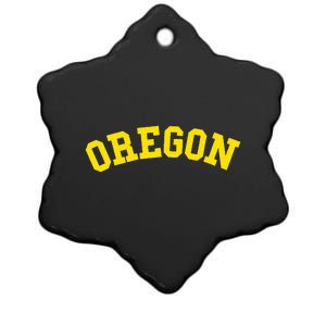 Retro Oregon Throwback Design Classic Ceramic Star Ornament