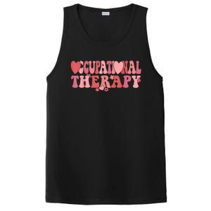 Retro Occupational Therapist Valentine's Day Therapist OT PosiCharge Competitor Tank