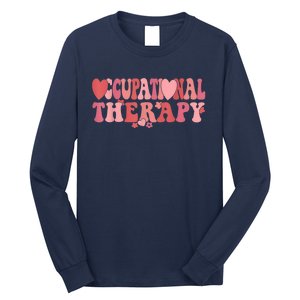 Retro Occupational Therapist Valentine's Day Therapist OT Long Sleeve Shirt