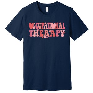 Retro Occupational Therapist Valentine's Day Therapist OT Premium T-Shirt