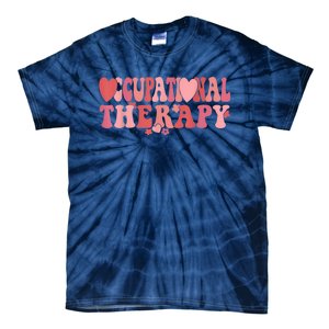 Retro Occupational Therapist Valentine's Day Therapist OT Tie-Dye T-Shirt