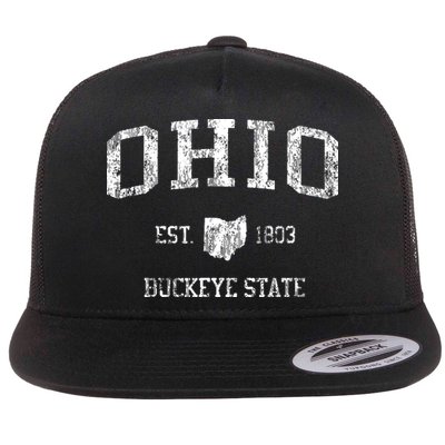 Retro Ohio T Vintage Sports Design Flatbill Hat