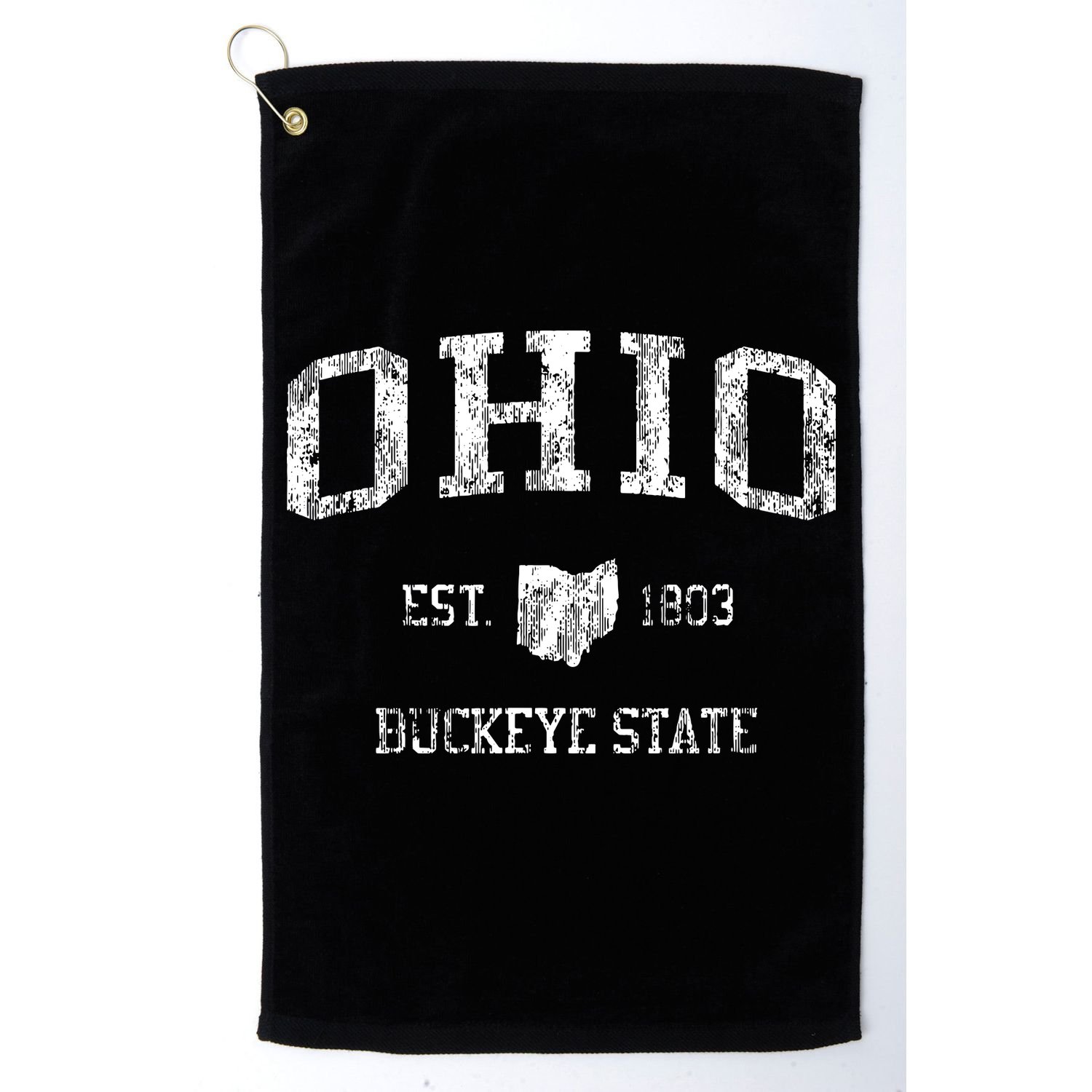 Retro Ohio T Vintage Sports Design Golf Towel