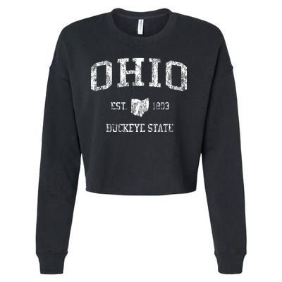 Retro Ohio T Vintage Sports Design Cropped Pullover Crew
