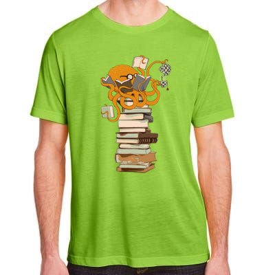 Reading Octopus Tea Coffee And Books Gift Adult ChromaSoft Performance T-Shirt