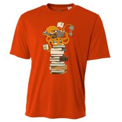 Reading Octopus Tea Coffee And Books Gift Cooling Performance Crew T-Shirt