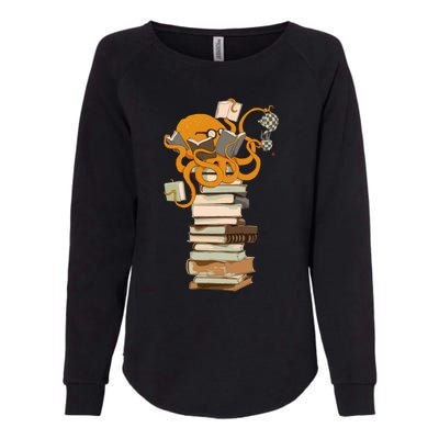 Reading Octopus Tea Coffee And Books Gift Womens California Wash Sweatshirt